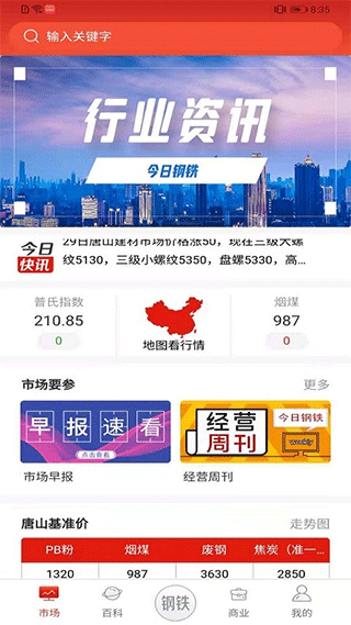 今日钢铁行情走势app