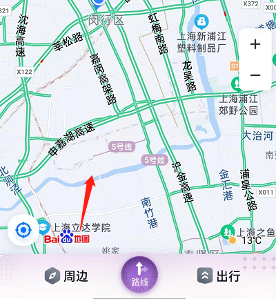 百度地图怎么进入全屏模式？截图