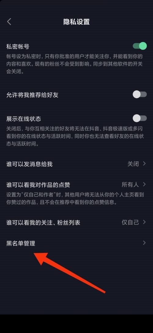 抖音极速版怎么查看黑名单？抖音极速版查看黑名单教程截图