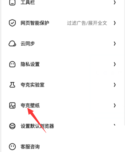 夸克浏览器的夸克壁纸怎么设置?夸克浏览器的夸克壁纸设置方法截图