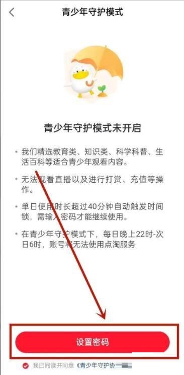 点淘怎么设置未成年模式?点淘设置未成年模式教程截图