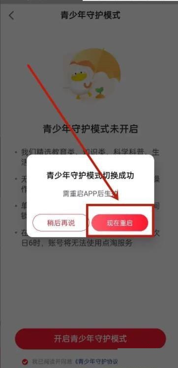 点淘怎么设置未成年模式?点淘设置未成年模式教程截图