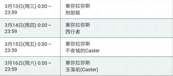 2019情人节限时卡池  女帝塞弥拉弥斯UP